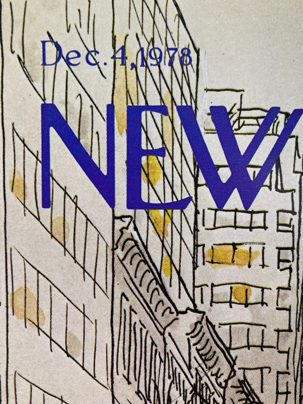 COVER ONLY The New Yorker December 4 1978 Mailman by Arthur Getz, close-up of the magazine title and date, highlighting the classic design elements.