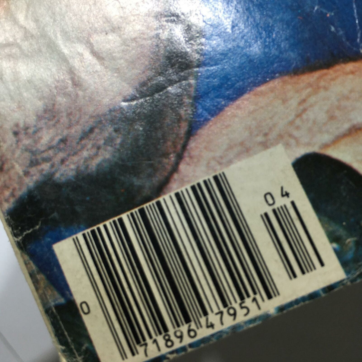 Close-up image of the barcode on The Wrestler Magazine April 1976, emphasizing its collectible nature.