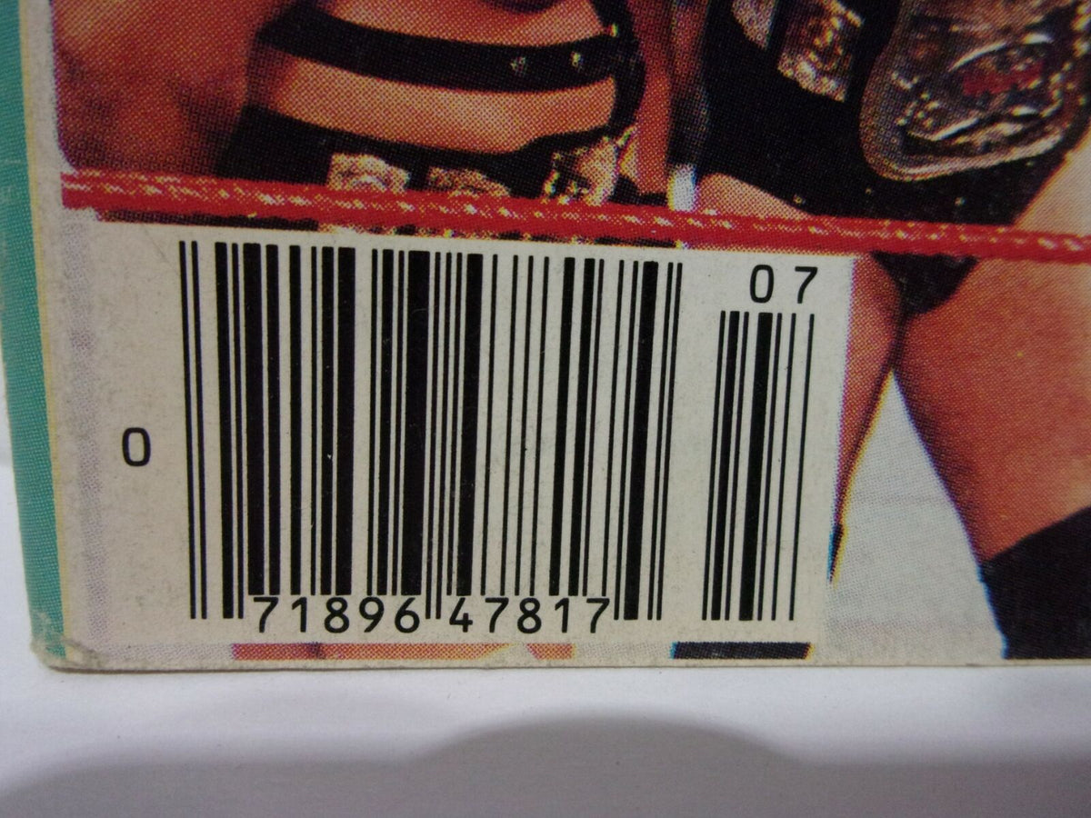 Barcode section of Sports Preview Wrestling July 1989 magazine, showcasing the barcode and pricing details.