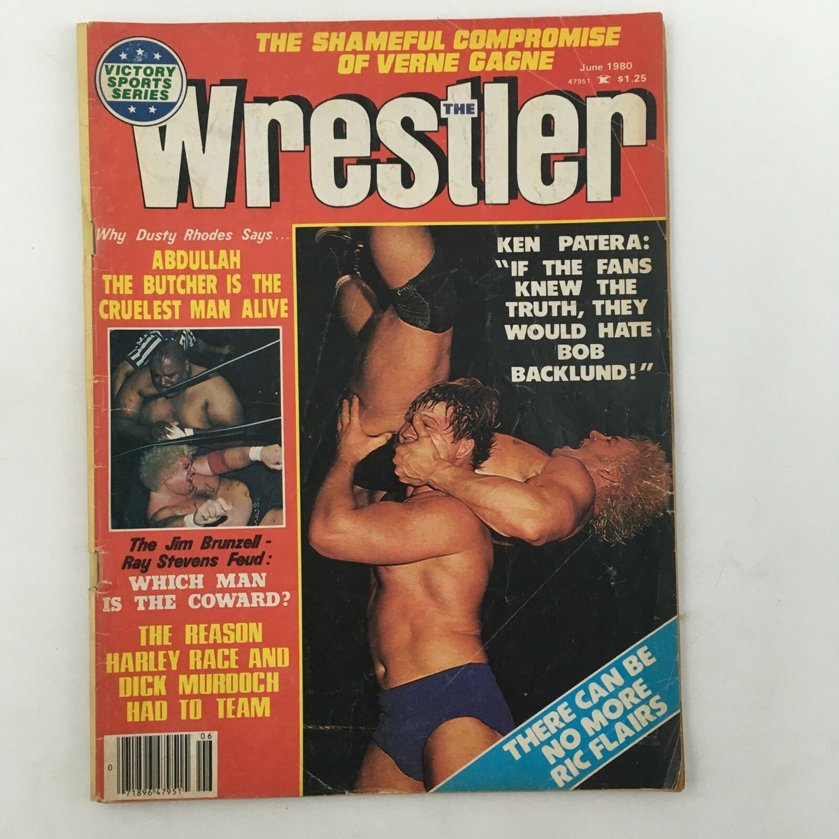 WWF The Wrestler Magazine from June 1980 featuring Harley Race and Dick Murdock on the cover, highlighting wrestling content and iconic images from that era.