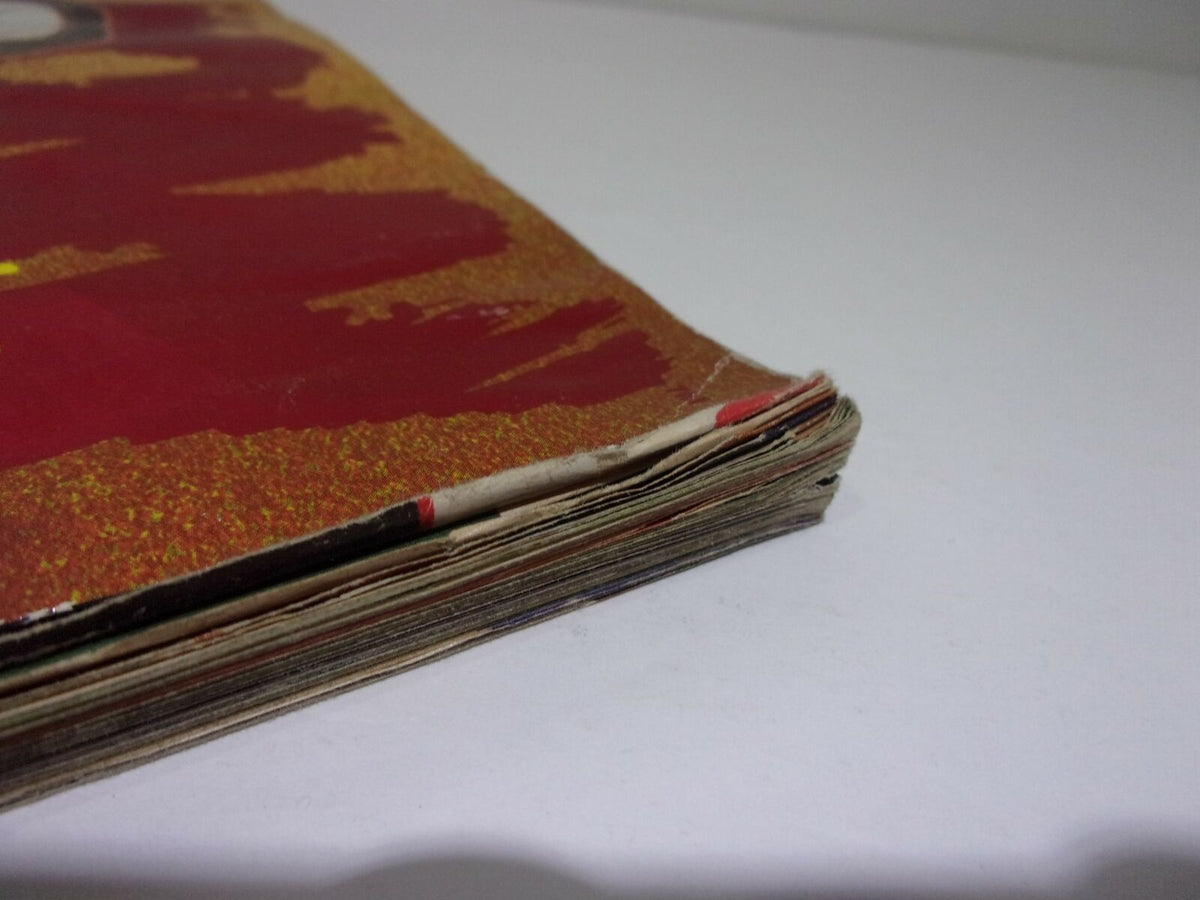 Spine view of the archived World of Wrestling WOW Magazine Sting To Hell and Back, showing pages and slight wear, demonstrating its well-kept condition.