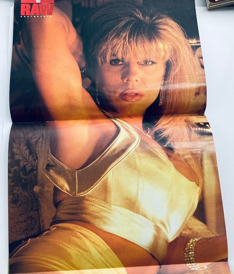 Interior poster from WWF Raw Magazine July 1996 featuring Marlena, showcasing classic wrestling memorabilia and artifacts.