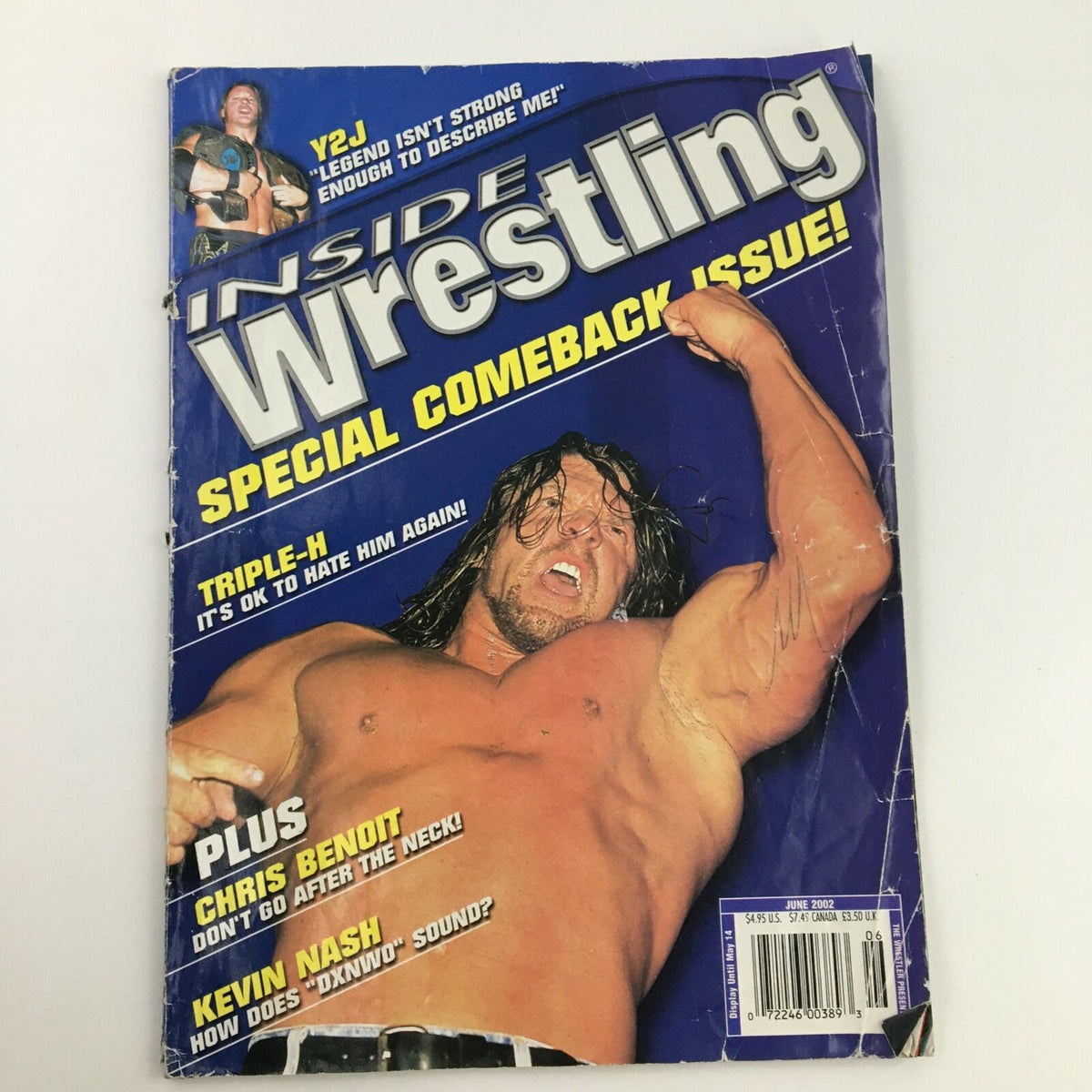 Front cover of Inside Wrestling Magazine June 2002, featuring Triple H on the cover, titled 'Special Comeback Issue'.