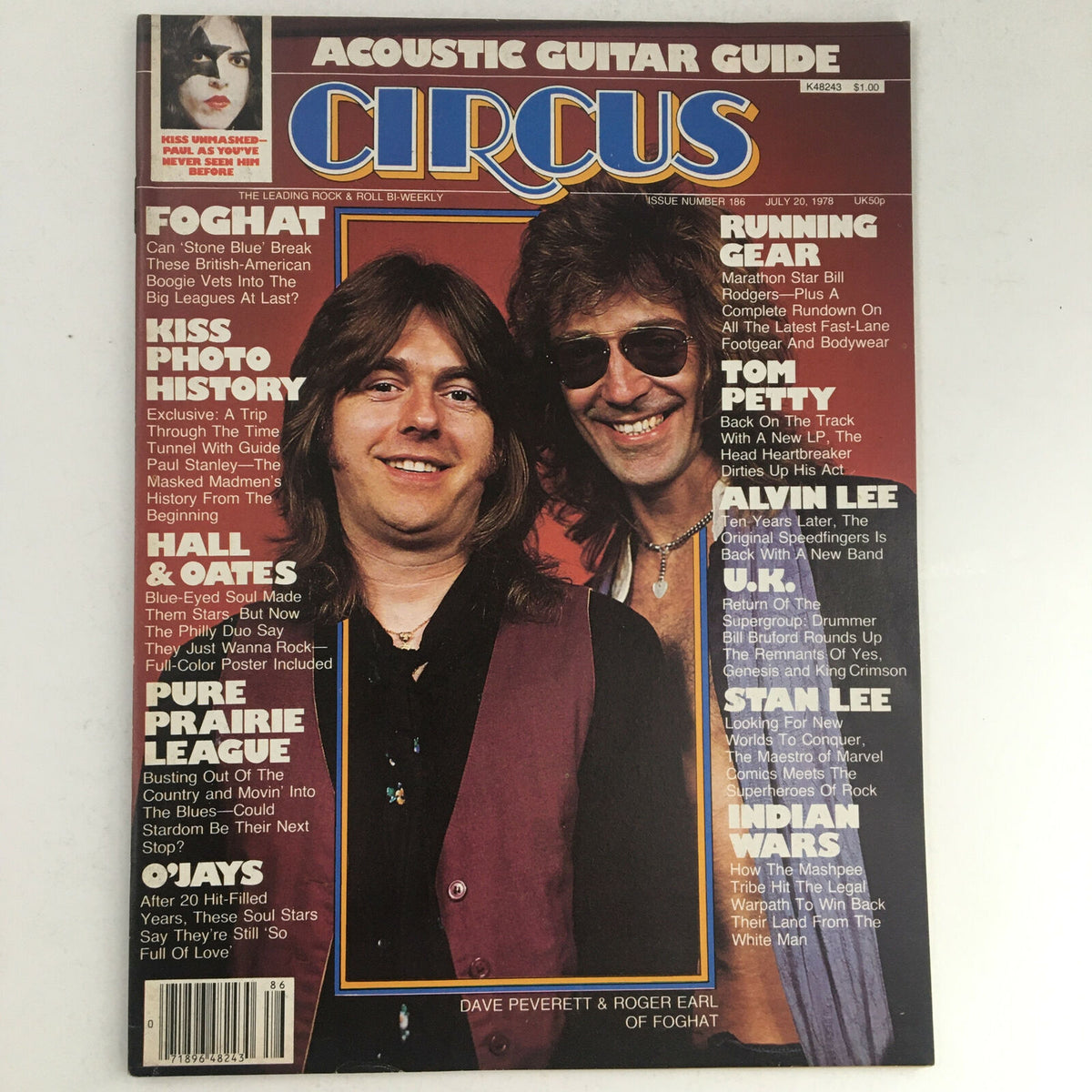 Circus Magazine July 20 1978 cover featuring Foghat's Dave Peverett and Roger Earl, highlighting the vibrant rock scene of the late 1970s.