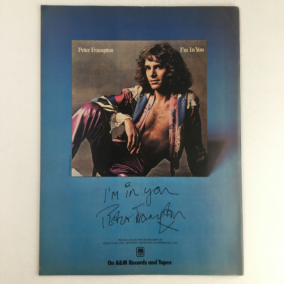 Circus Magazine July 21 1977 advertisement featuring Peter Frampton's album 'I'm In You', highlighting a posed image of the artist.