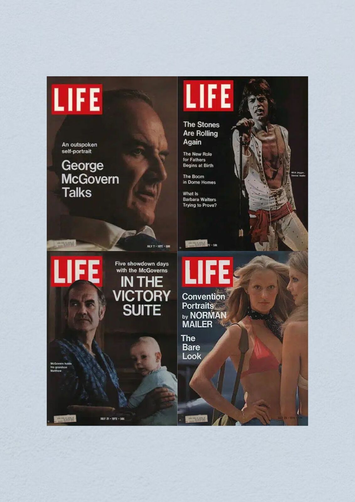 Life Magazine July 28, 1972 cover featuring convention portraits and societal reflections from the era.