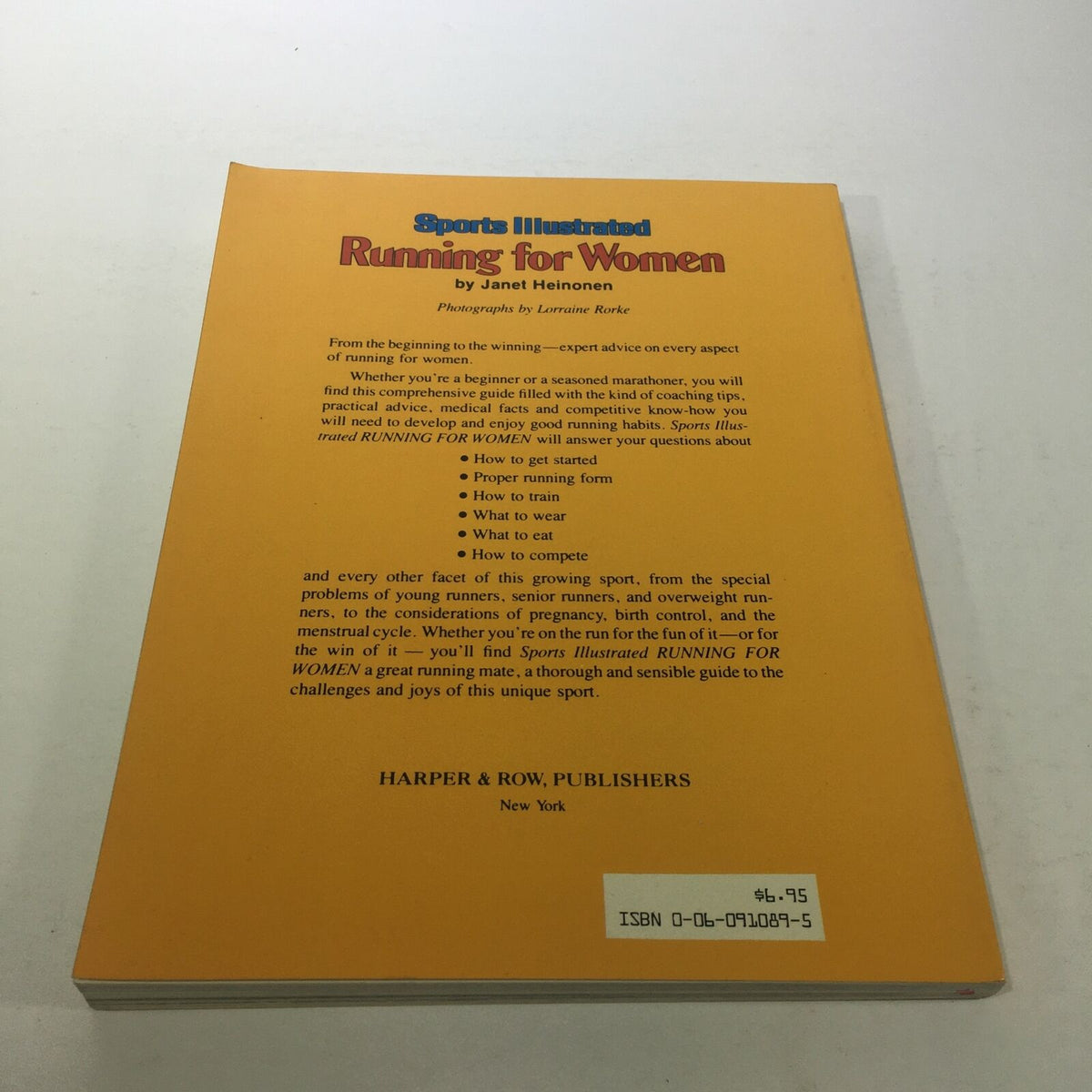 Back cover of Vintage Sports Illustrated Magazine: 1979 - Running For Women highlighting the content overview.