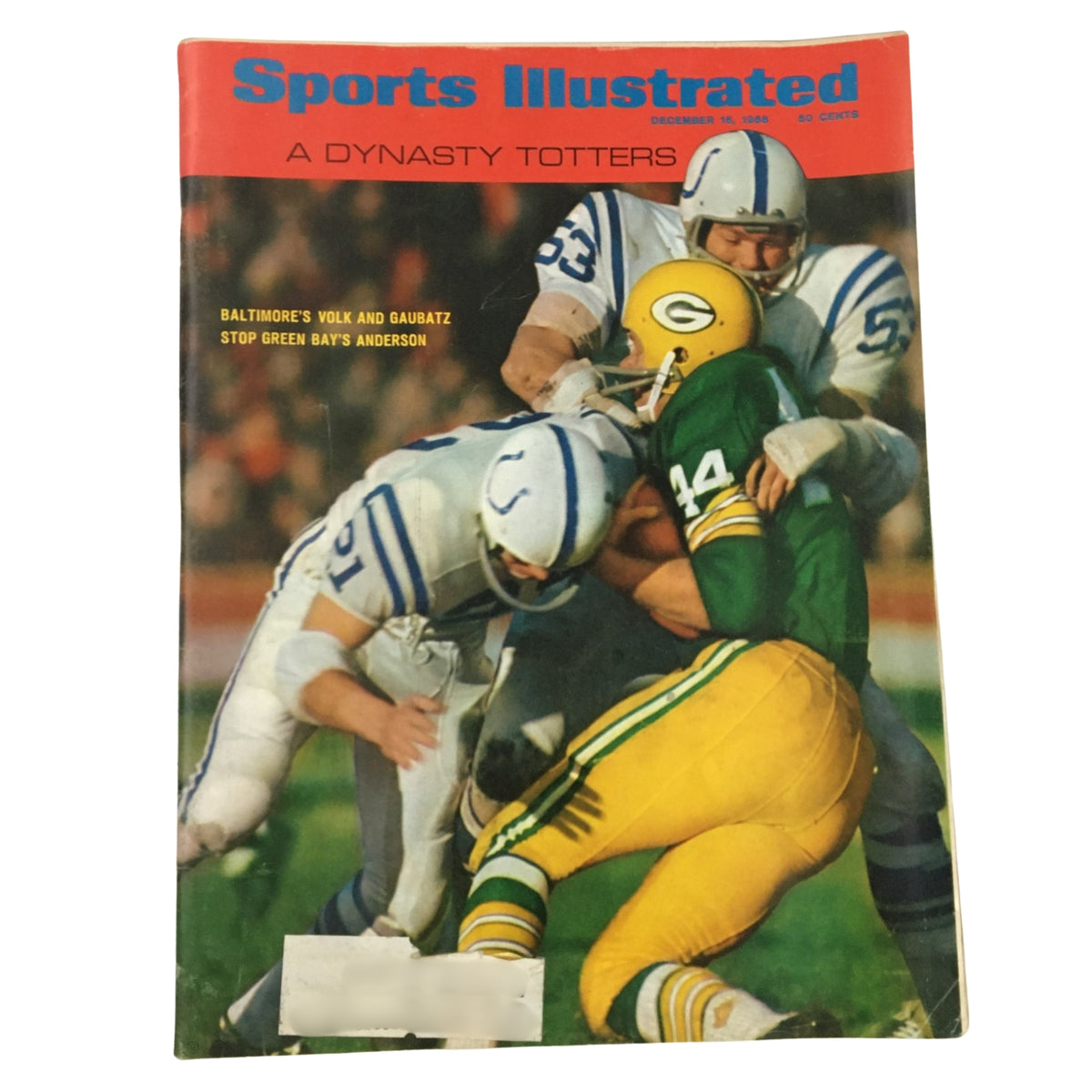 Lot of 8 1960s-1970s Sports Illustrated Magazine NFL Collections highlighting the Baltimore Colts against the Green Bay Packers.