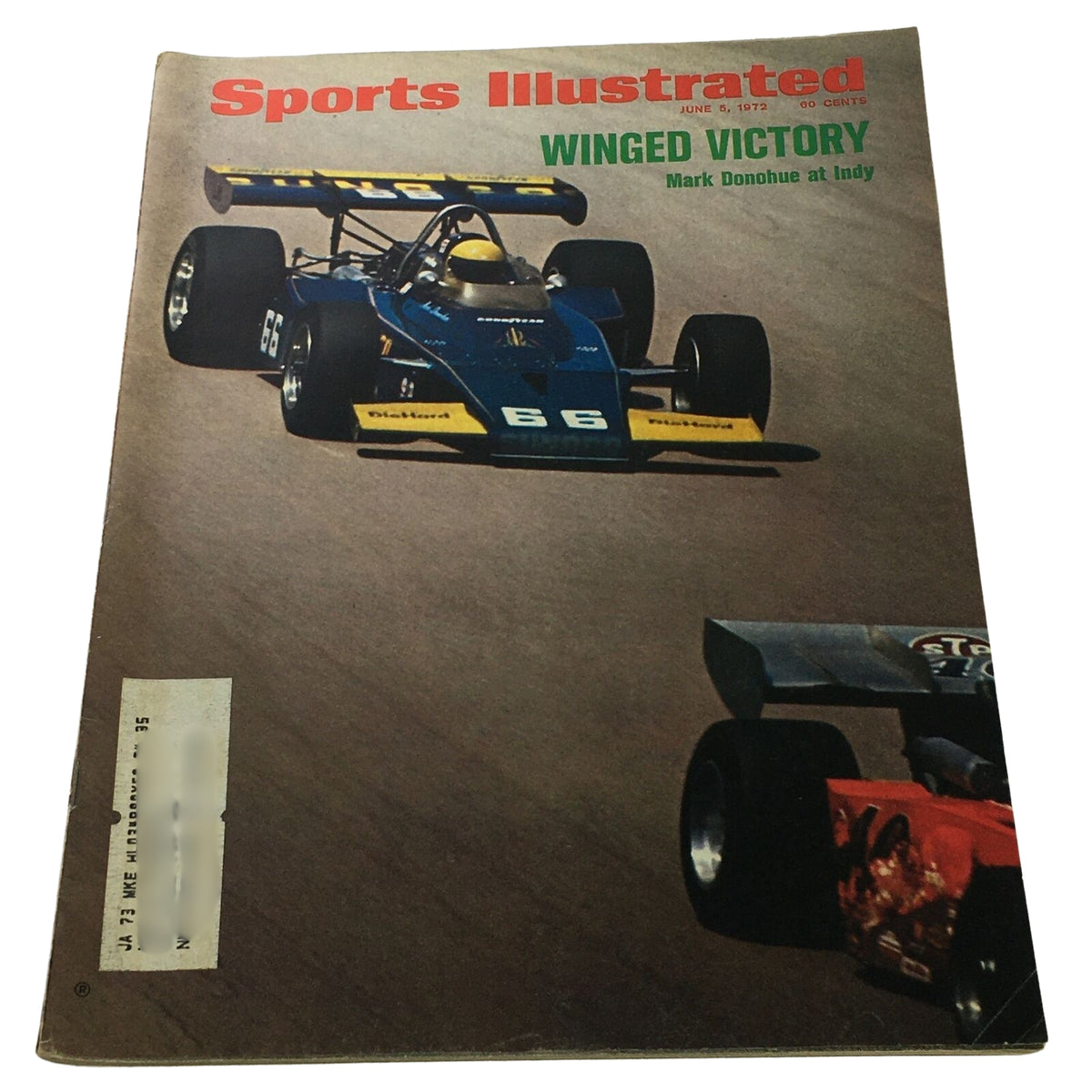 Sports Illustrated magazine cover from June 8, 1970, highlighting 'Al Unser Coasts to Indy Victory' with a photo of Al Unser.
