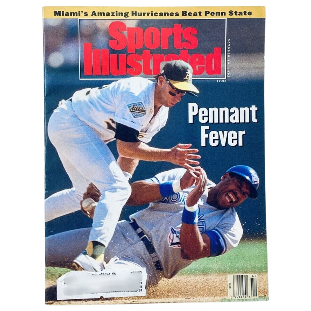 Lot of 6 1980s-1990s Baseball Sports Illustrated Magazine Yogi Berra showcasing the October 19, 1992 issue emphasizing the 'Pennant Fever' coverage.