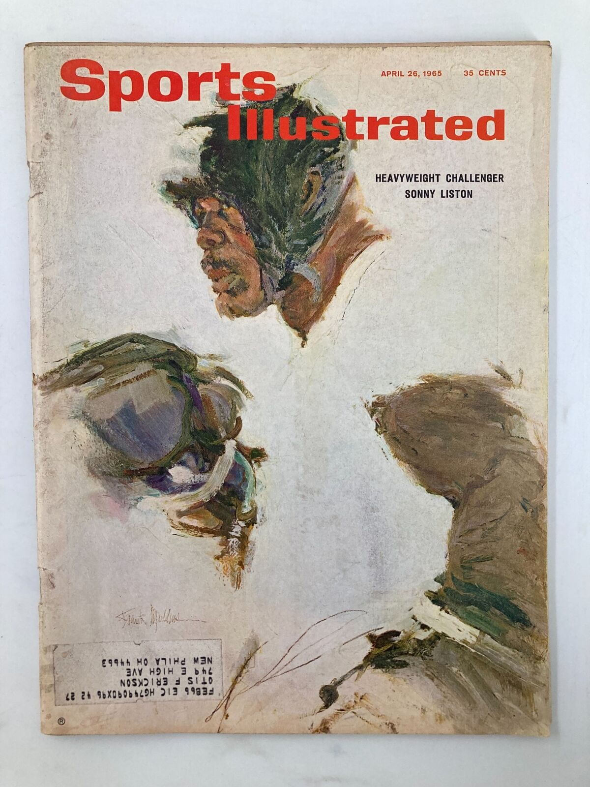 Lot of 8 1950s-1980s Sports Illustrated Magazine Boxing Collection ALI Liston depicting the April 26, 1965 cover highlighting heavyweight challenger Sonny Liston.