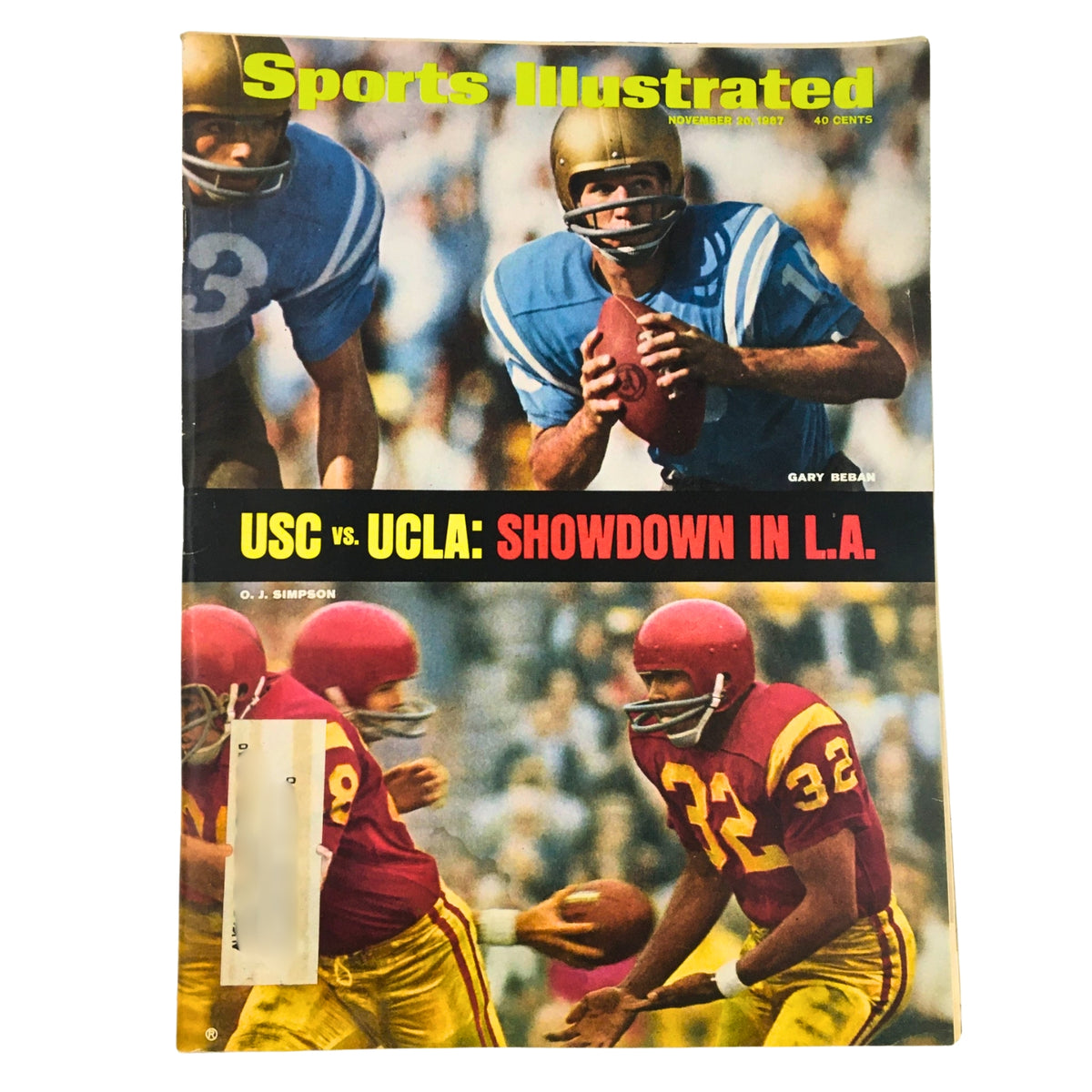 November 20, 1967 Sports Illustrated, USC vs. UCLA Showdown cover capturing a legendary college football rivalry.