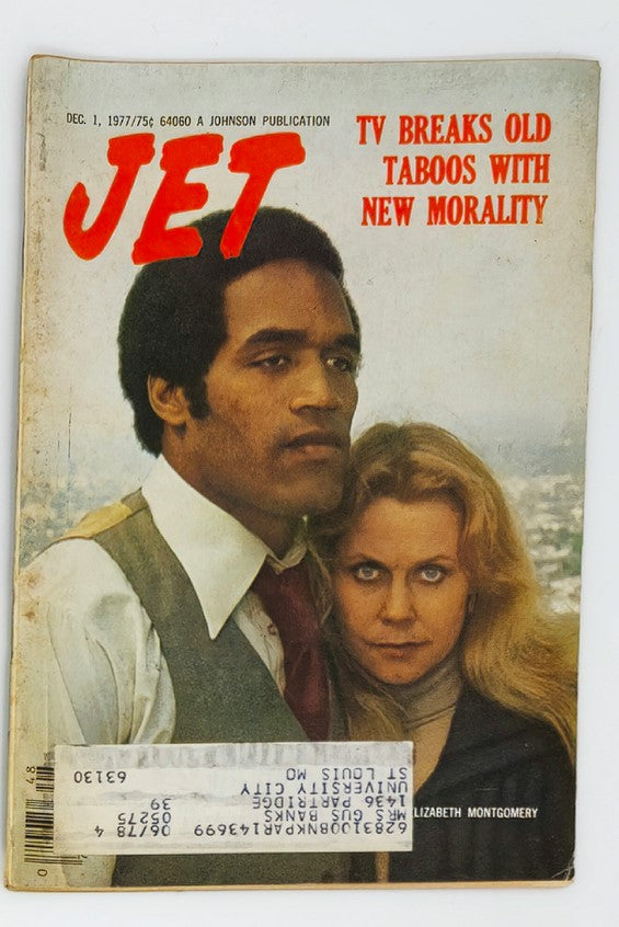Vintage Jet Magazine December 1 1977 O.J. Simpson and Elizabeth Montgomery
