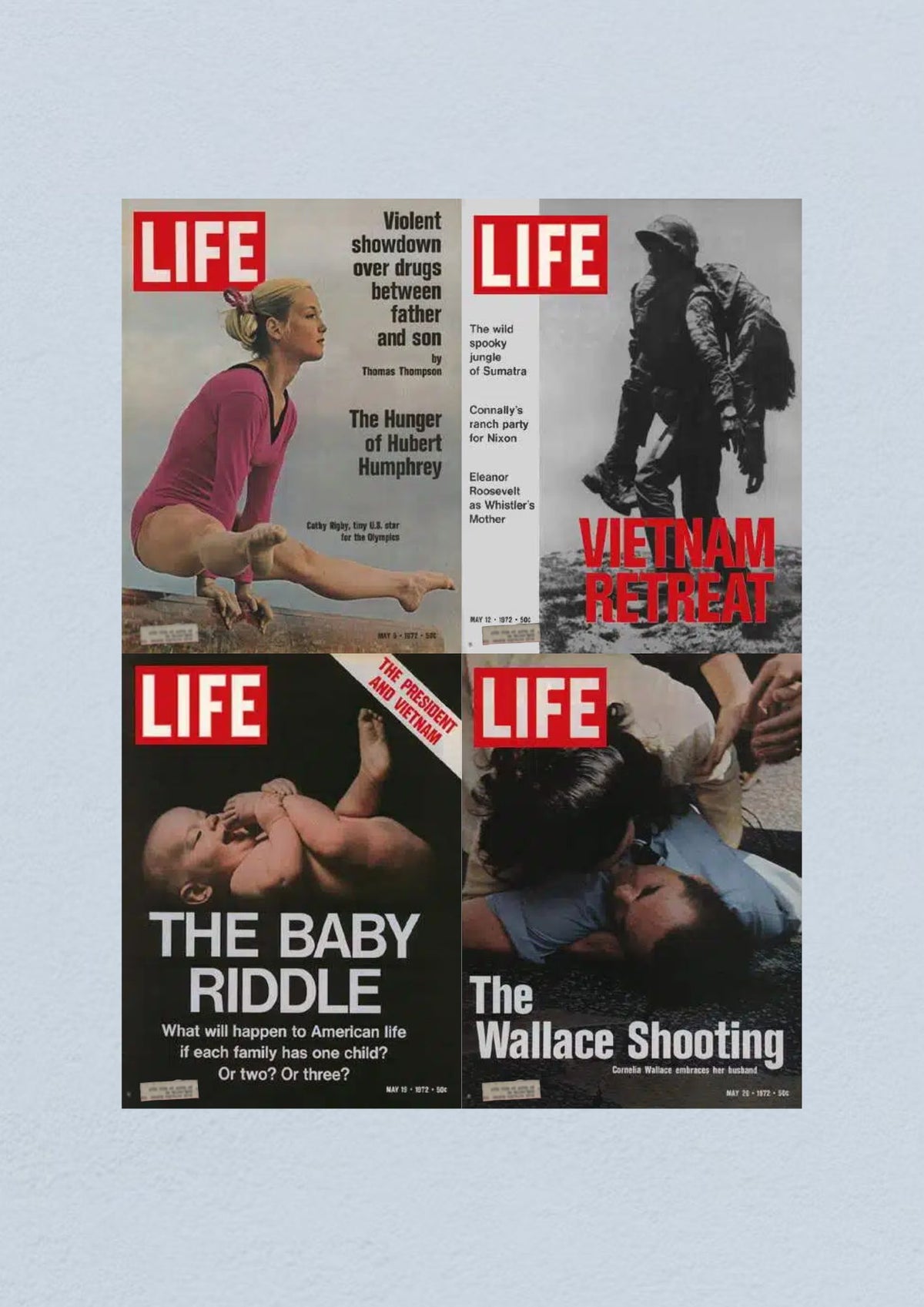 Life Magazine May 26, 1972 cover featuring reviews and reflections on societal issues of the time.