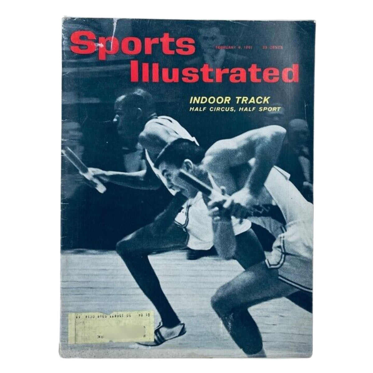Sports Illustrated cover from February 6, 1961 showcasing Indoor Track highlights, depicting athletes in action. Lot of 9 1960s Sports Illustrated Magazine Miscellaneous Collection.