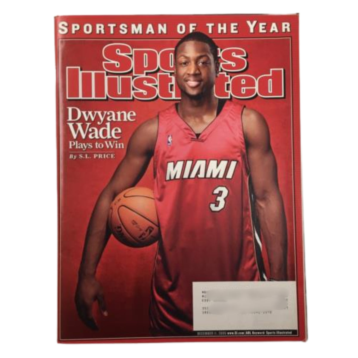 Lot of 10 1980s-2000s Sports Illustrated Magazine NBA NCAA Basketball highlighting Dwyane Wade on the cover, December 11, 2006 issue.
