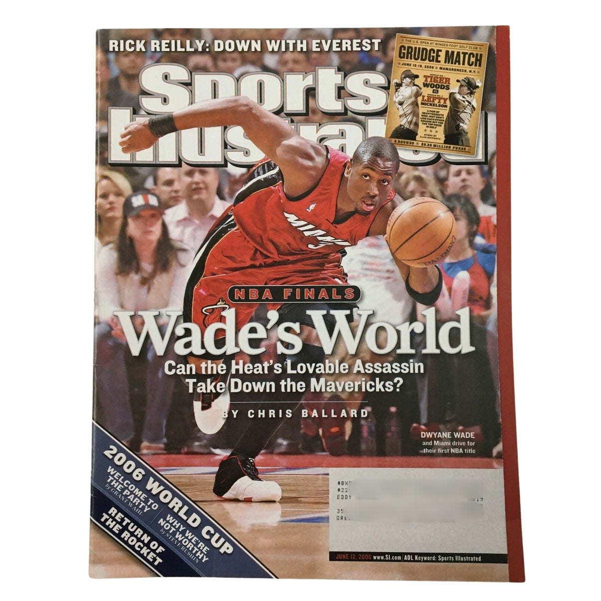 Lot of 10 1980s-2000s Sports Illustrated Magazine NBA NCAA Basketball featuring Dwyane Wade on the cover of the June 12, 2006 issue.