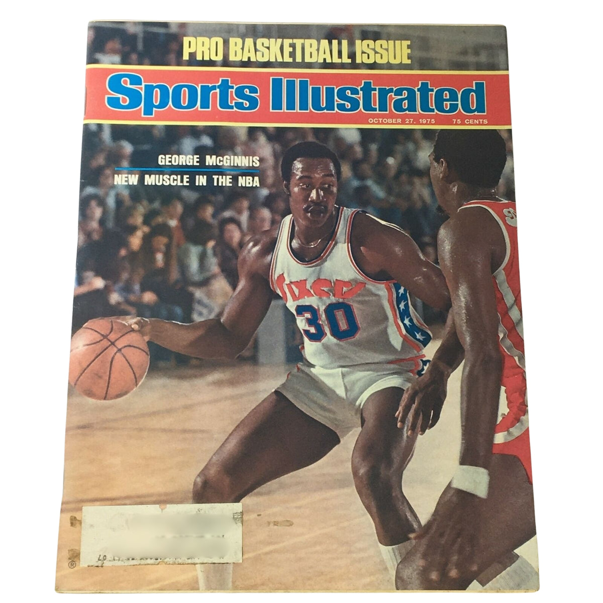 Cover of Sports Illustrated from October 27, 1975, featuring George McGinnis, showcasing his impact in the NBA.