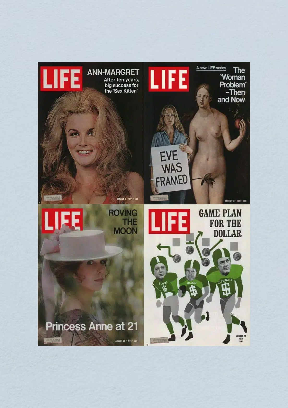 Life Magazine Lot of 4 Full Month August 1971 6, 13, 20, 27 Space Race Era
