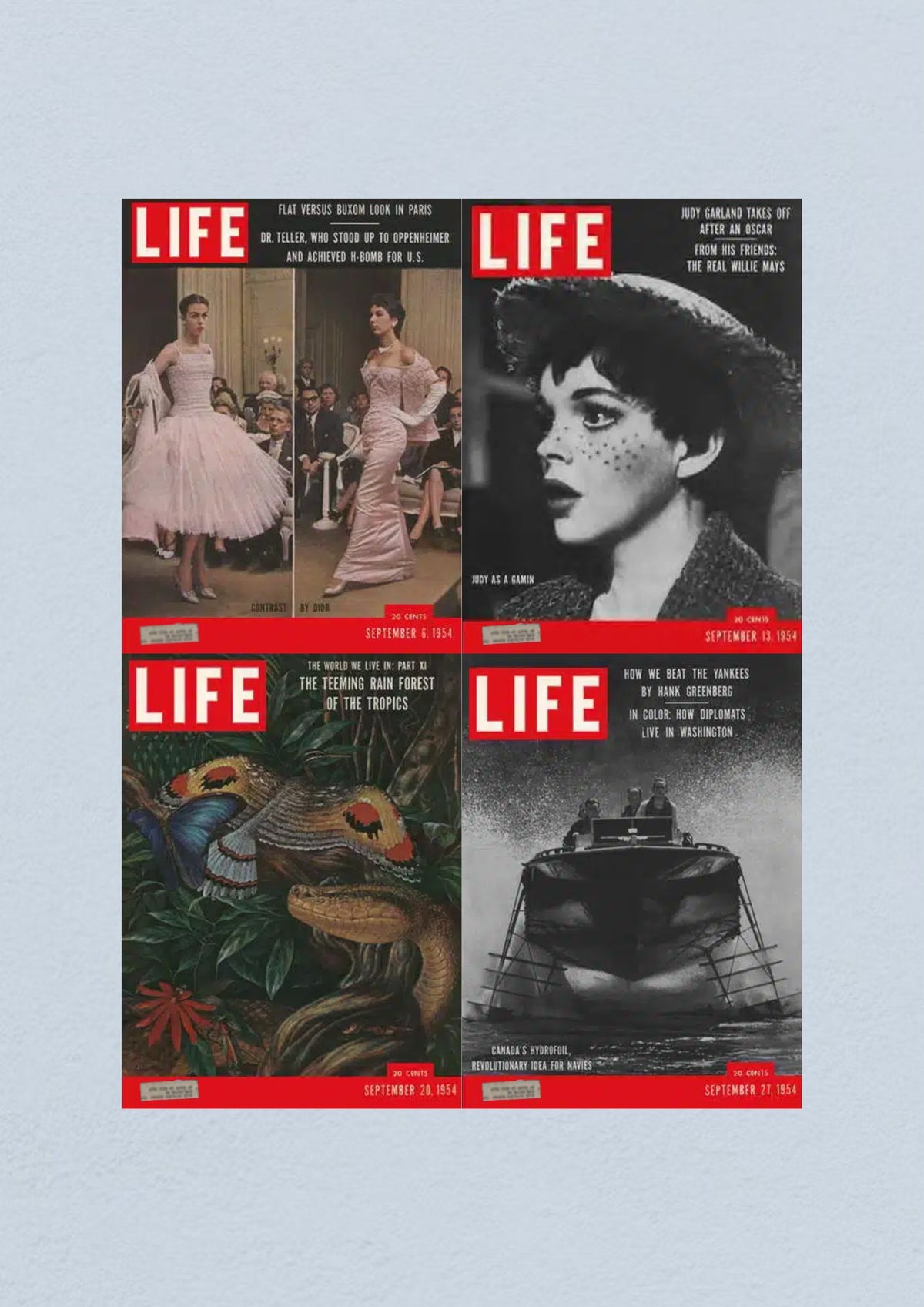 Cover of Life Magazine September 27, 1954, focusing on diplomatic life in Washington. This cover is part of a four magazine collection from September 1954 emphasizing the Civil Rights Era.