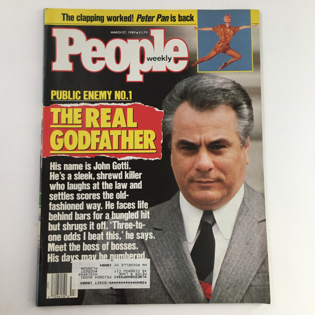 People Weekly Magazine March 27 1989 John Gotti is The Real Godfather, VG