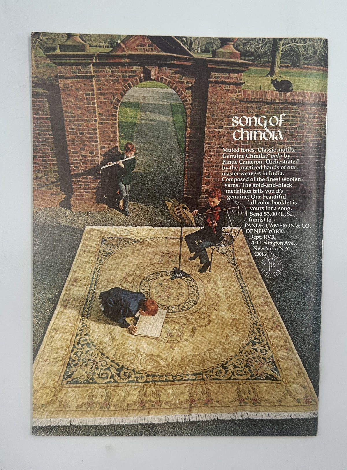 The New Yorker Magazine August 11, 1980 Campaign Rally Charles Saxon Cover VG, interior color advertisement titled Son of China showing figures and dogs on an ornate rug near a brick garden arch.
