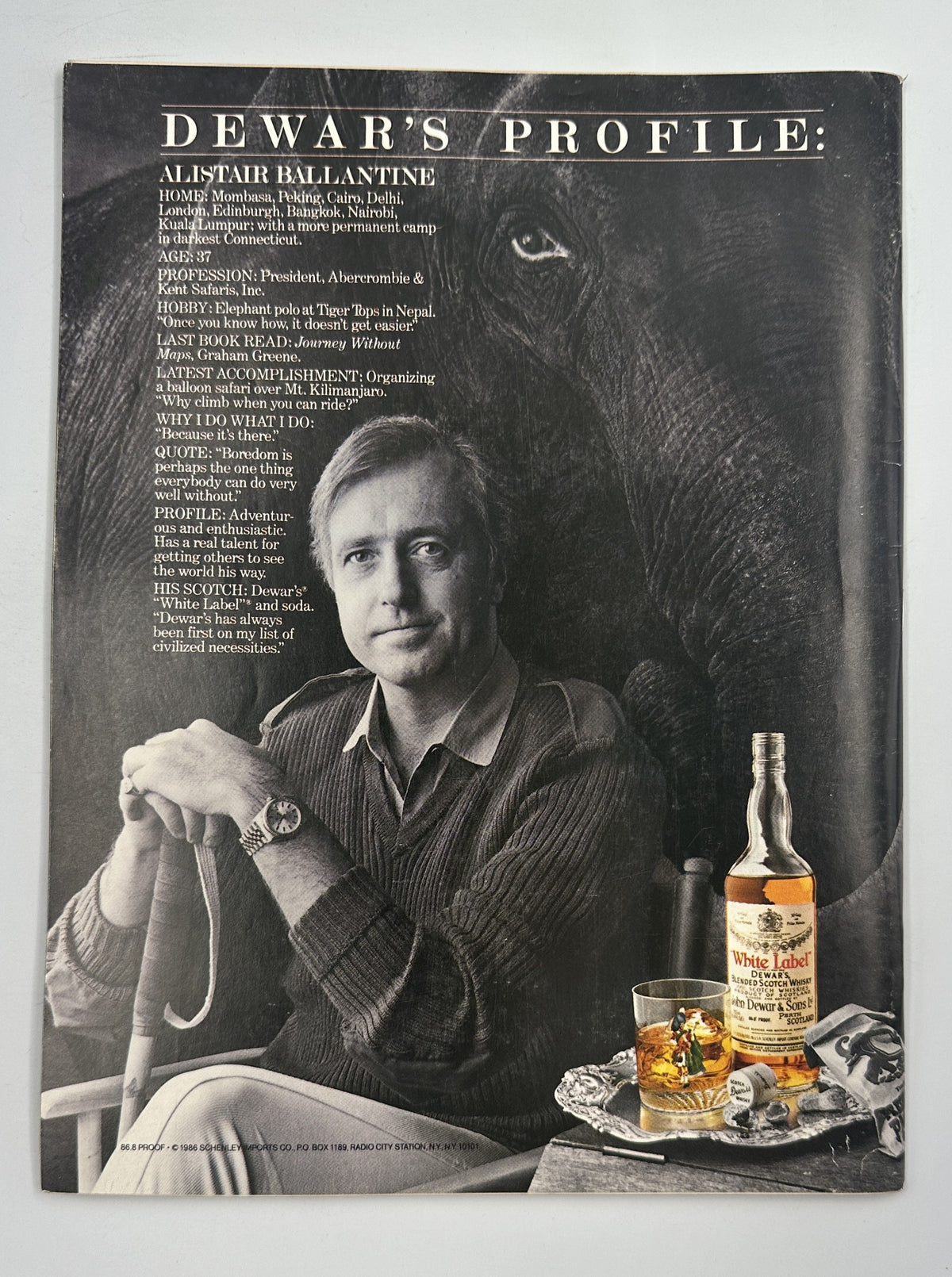 The New Yorker Magazine October 5, 1987 Farm Silo Barn Gretchen Dow Simpson Cover VG, Dewar's Profile whiskey advertisement featuring Alistair MacLean beside a bottle of Dewar's Scotch.