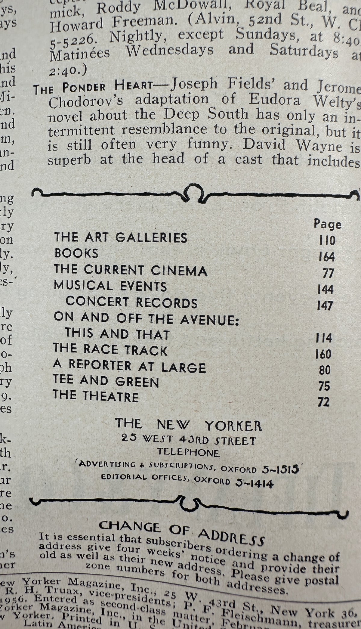 The New Yorker Magazine April 14, 1956 Spring Sidewalk Arthur Getz Cover