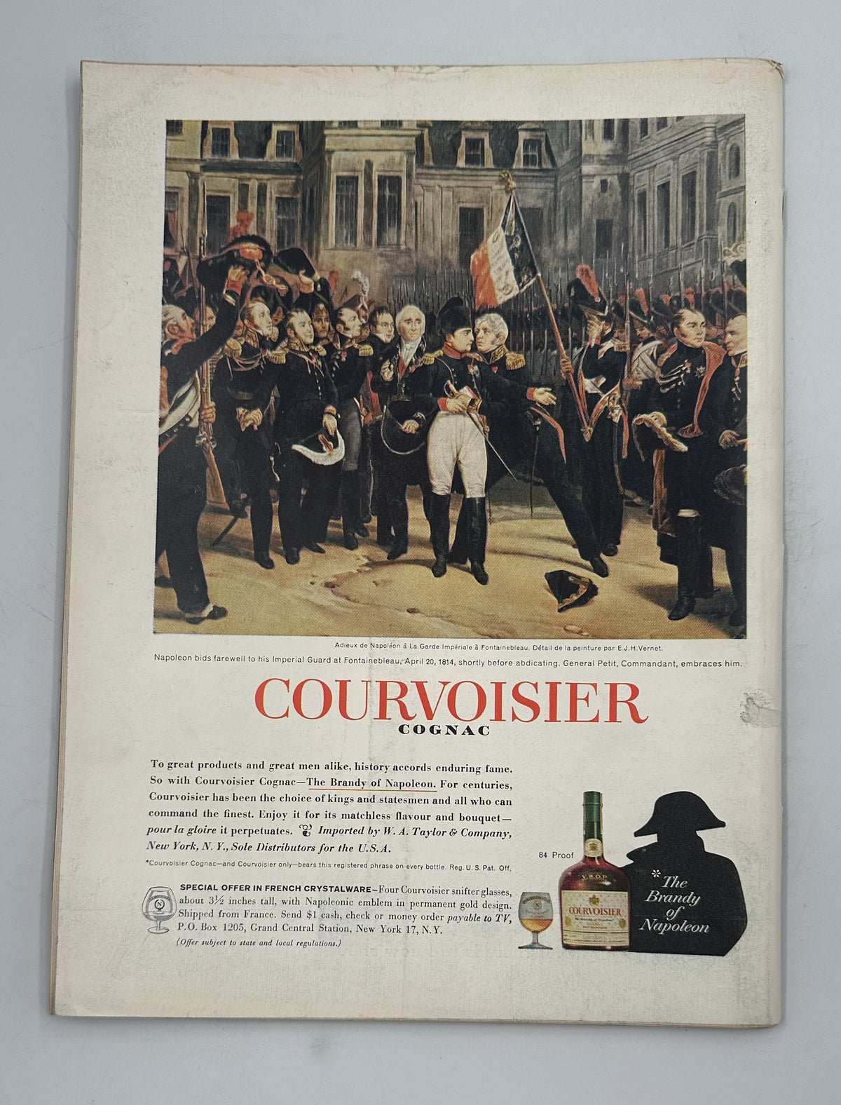 The New Yorker Magazine April 27, 1963 Taxi Drivers Peter Arno Cover interior page with Courvoisier Cognac vintage advertisement