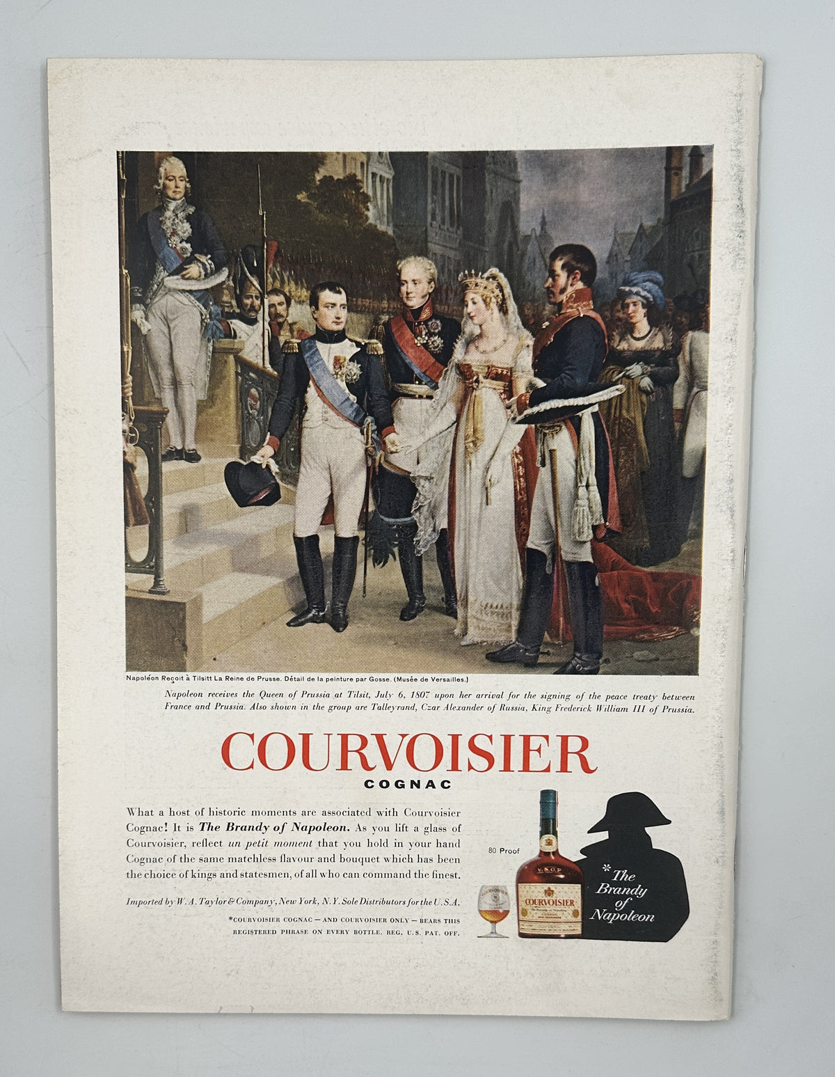 The New Yorker Magazine May 30, 1964 Night Restaurant Window Art Arthur Getz Cover VG featuring a vintage Courvoisier Cognac advertisement with an illustrated historical wedding ceremony scene and bottle image