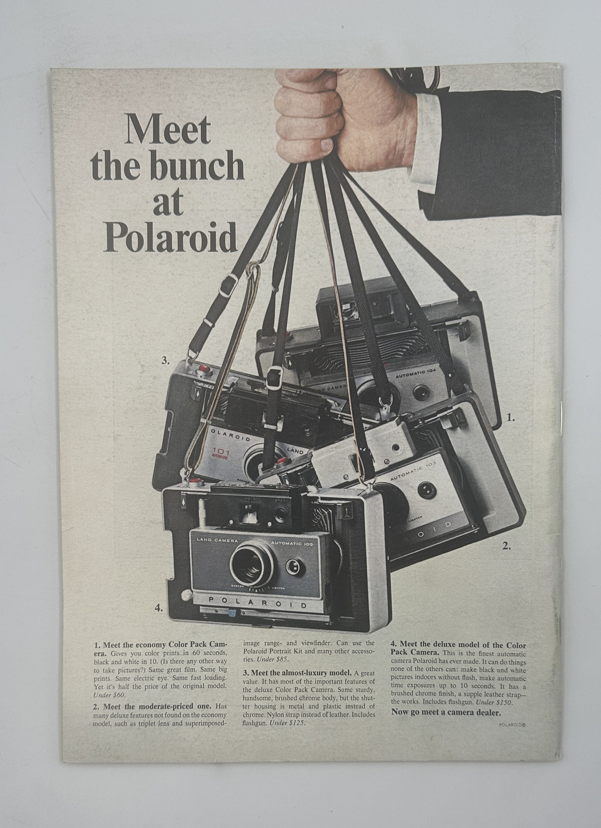 The New Yorker Magazine July 9, 1966 Watermelon Charles Martin Cover VG interior Polaroid camera advertisement featuring multiple vintage cameras and the headline "Meet the bunch at Polaroid"