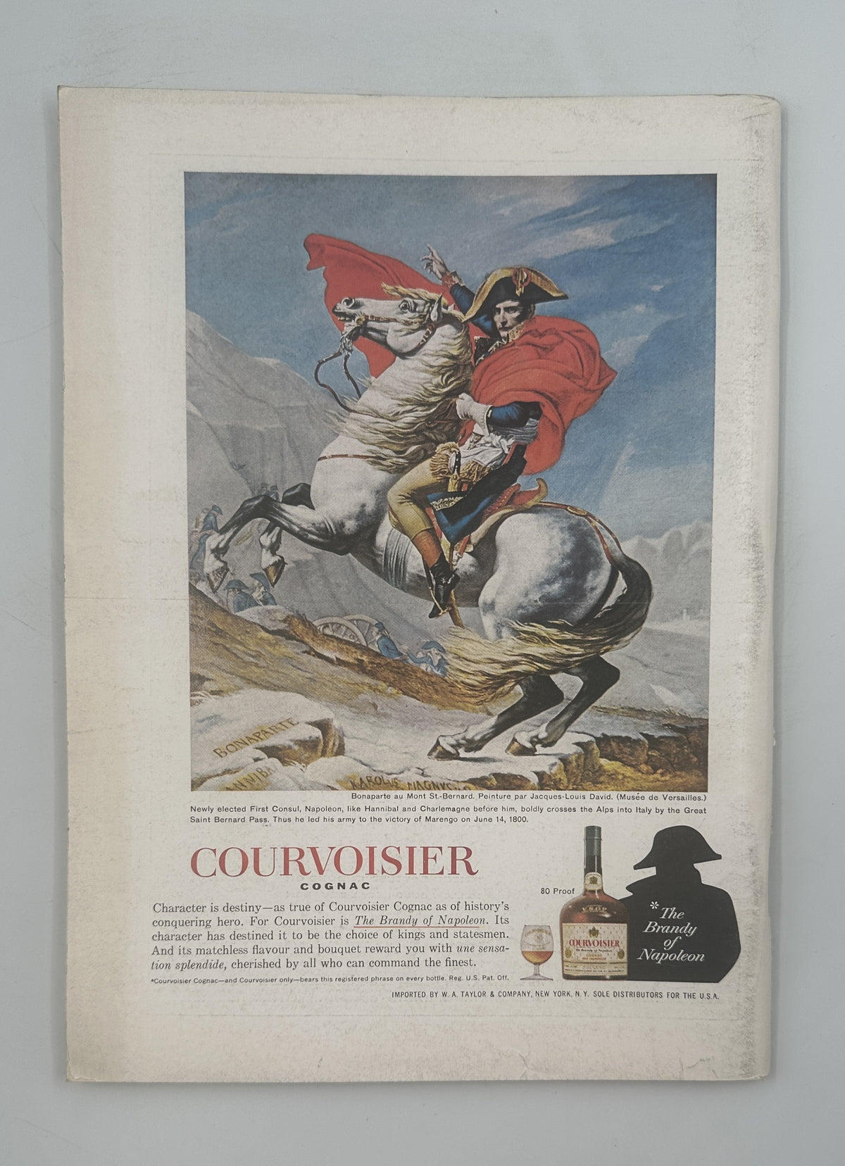 The New Yorker Magazine September 17, 1966 Postcards Saul Steinberg Cover VG, featuring a vintage Courvoisier Cognac advertisement with an illustrated horseback rider.