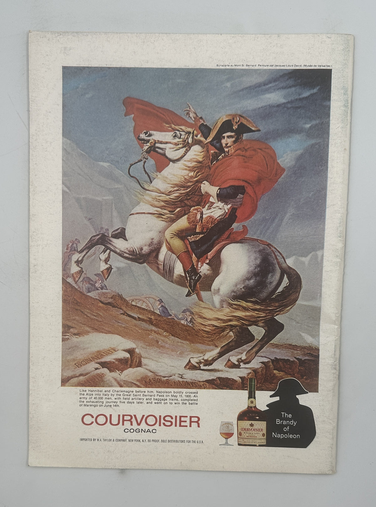 The New Yorker Magazine December 27, 1969 Christmas Gifts William Steig Cover featuring a vintage Courvoisier Cognac advertisement with Napoleon Bonaparte on horseback.