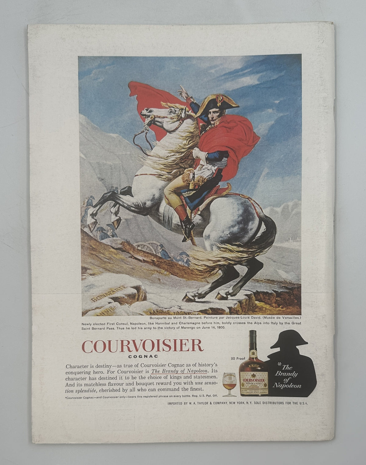 The New Yorker Magazine May 24, 1969 Statues Charles Saxon Cover showing a vintage Courvoisier cognac advertisement featuring Napoleon Bonaparte on horseback.