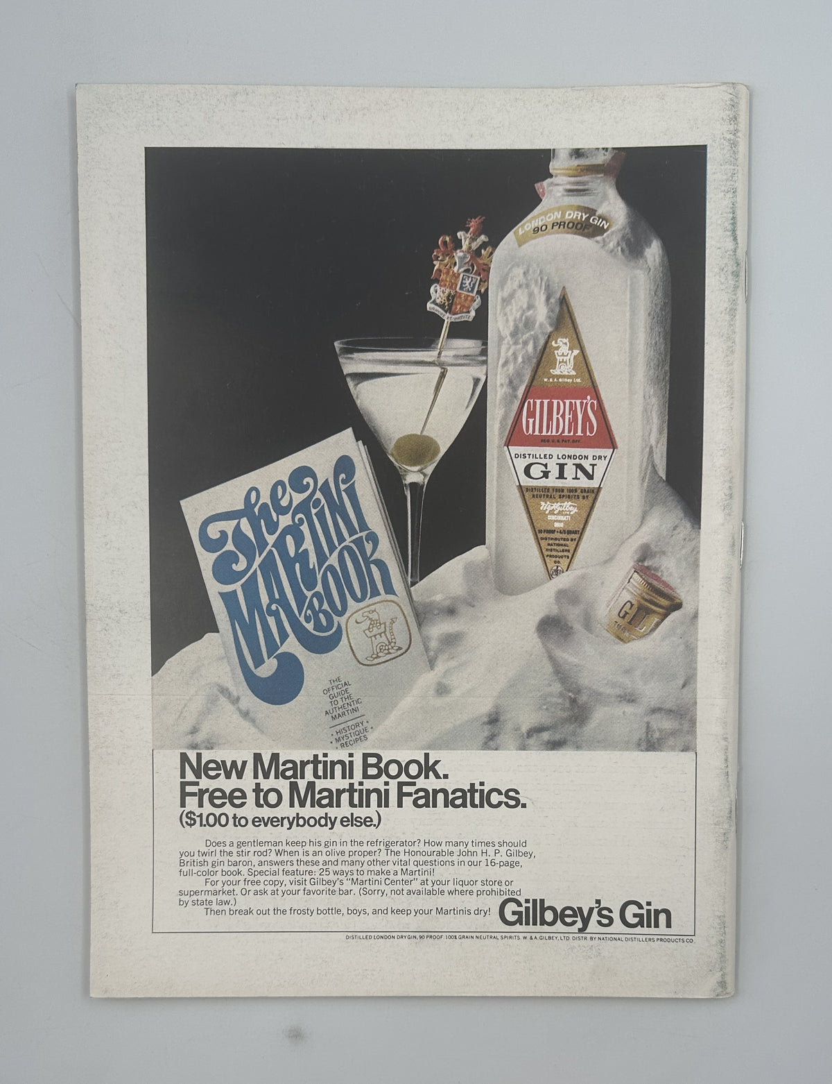 The New Yorker Magazine March 30, 1968 Cafe Women Charles D. Saxon Cover VG, vintage Gilbey's Gin advertisement featuring a martini glass, gin bottle, and New Martini Book promotion.