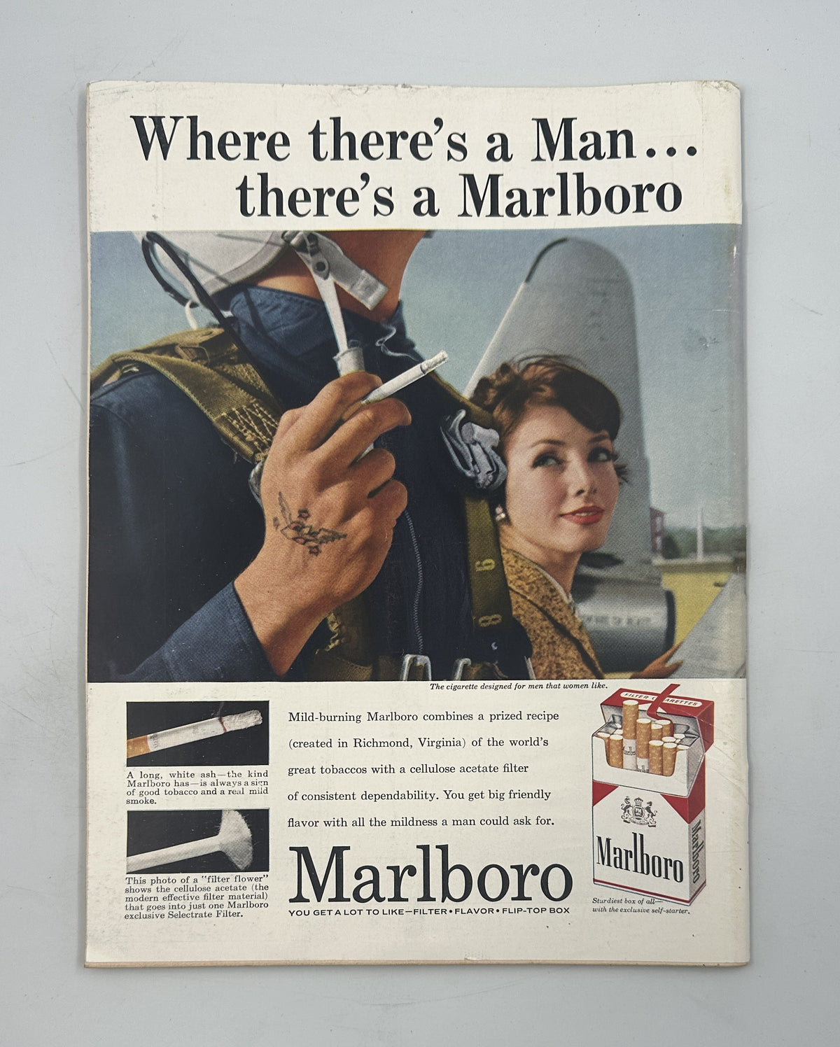 The New Yorker Magazine April 26, 1958 Teen Music Records Arthur Getz Cover featuring a vintage Marlboro cigarette advertisement with a woman and man outdoors.