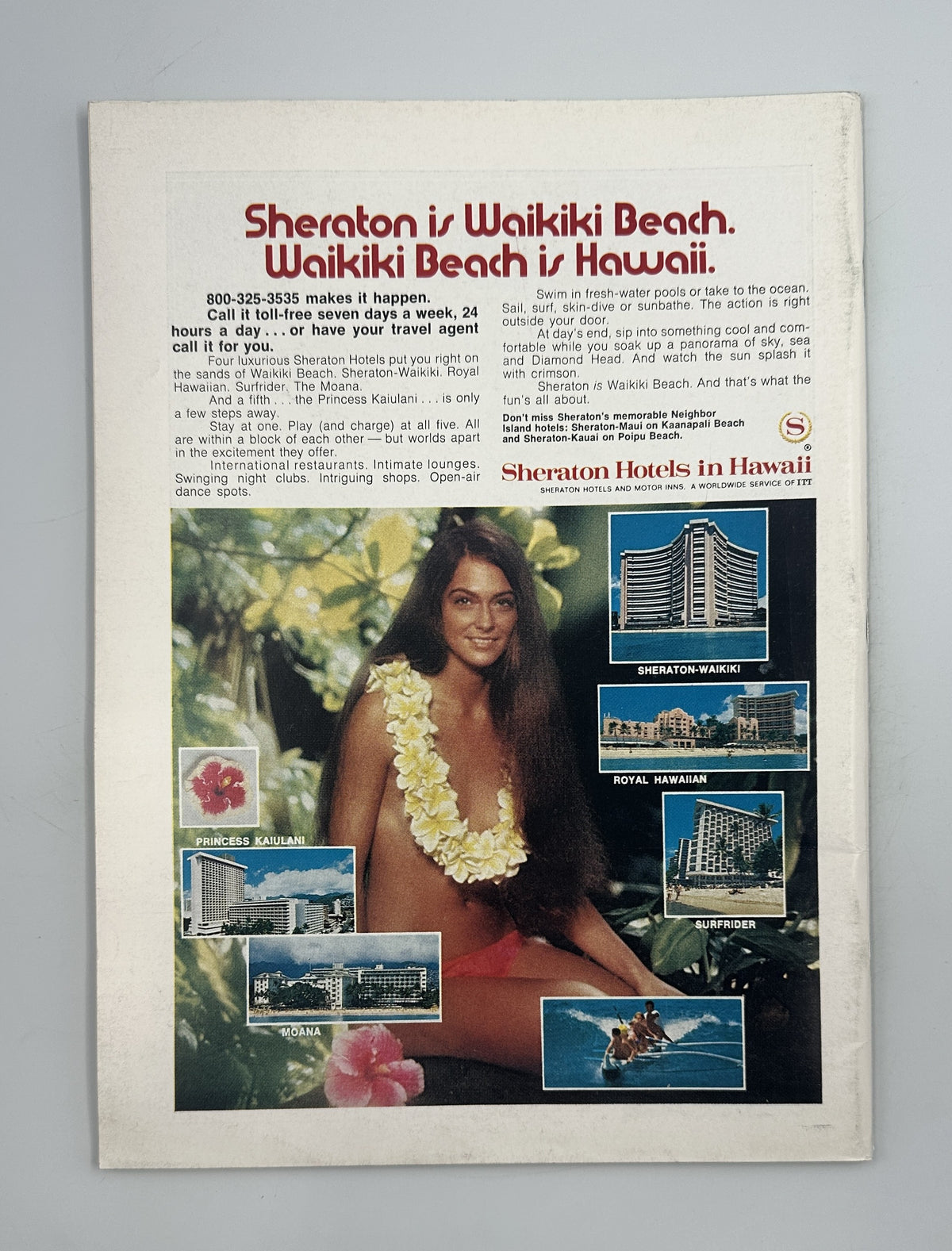 The New Yorker Magazine May 13, 1972 Pastel Kite Spring Landscape Ilonka Karasz Cover VG showing the back cover with a Sheraton Waikiki Beach hotel advertisement featuring Hawaii travel imagery