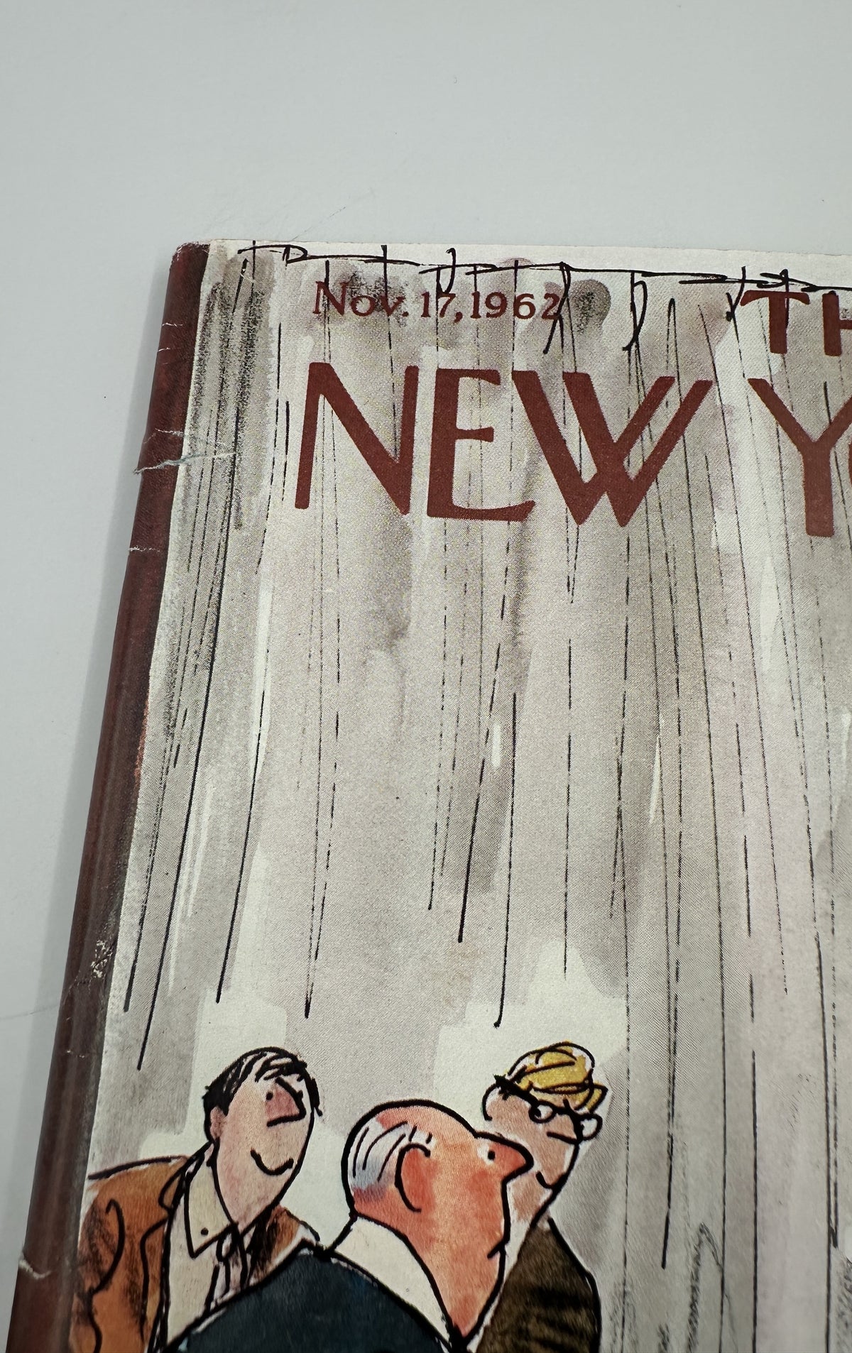 The New Yorker Magazine November 17, 1962 Office Art Installation Charles D. Saxon Cover, close-up of the dated cover showing the New Yorker masthead and illustrated office scene.