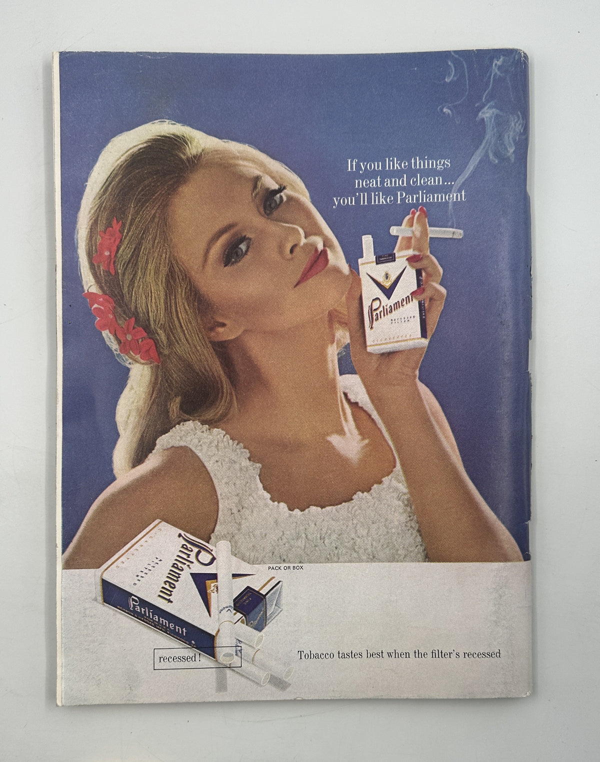 The New Yorker Magazine December 5, 1964 USA Acronyms Saul Steinberg Cover, featuring a vintage Pall Mall cigarette advertisement with a woman holding a cigarette pack