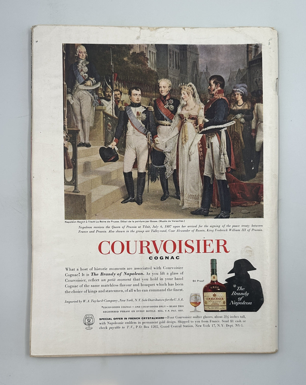 The New Yorker Magazine September 26, 1959 College Campus Students Charles Martin Cover, vintage back cover featuring a colorful Courvoisier Cognac advertisement.
