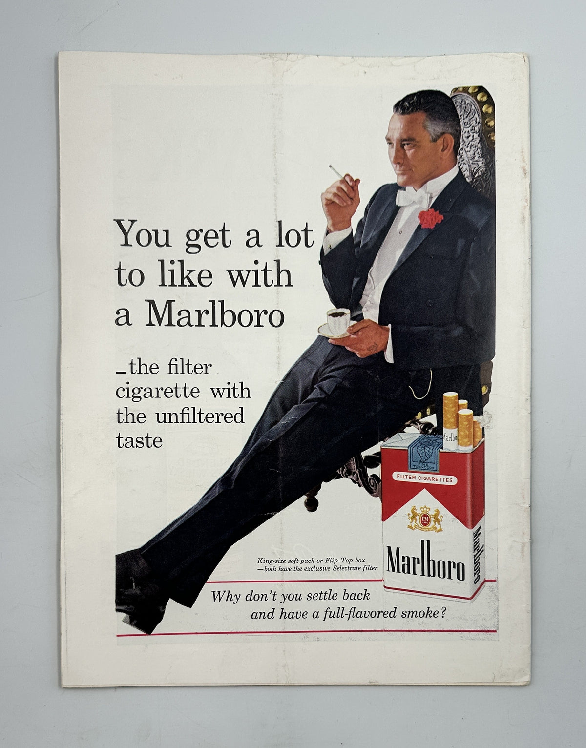 The New Yorker Magazine December 30, 1961 New Year's Eve Clock Balloons Beatrice Szanton featuring a vintage Marlboro cigarette advertisement with a seated man in a tuxedo and red Marlboro cigarette pack