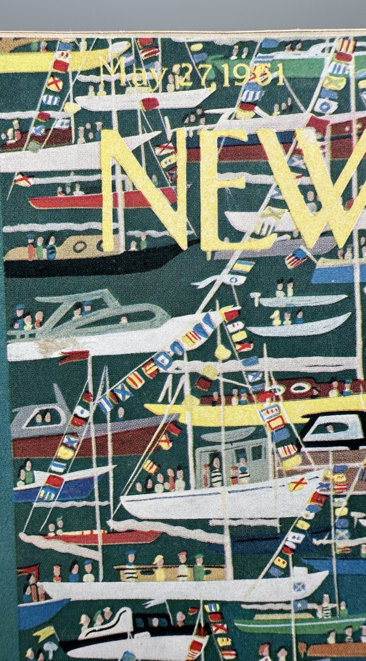 The New Yorker Magazine May 27, 1961 Regatta Boats Charles Martin Cover featuring colorful sailboats, flags, and spectators at a lively sailing regatta