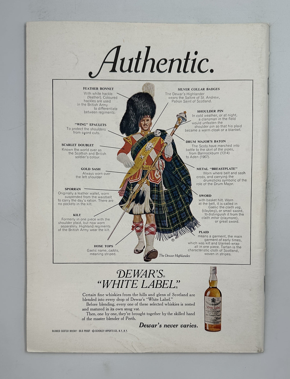 The New Yorker Magazine August 14, 1978 Apartment Window Man J. J. Sempé Cover VG, interior Dewar's White Label whisky advertisement featuring a Scottish bagpiper illustration and bottle.