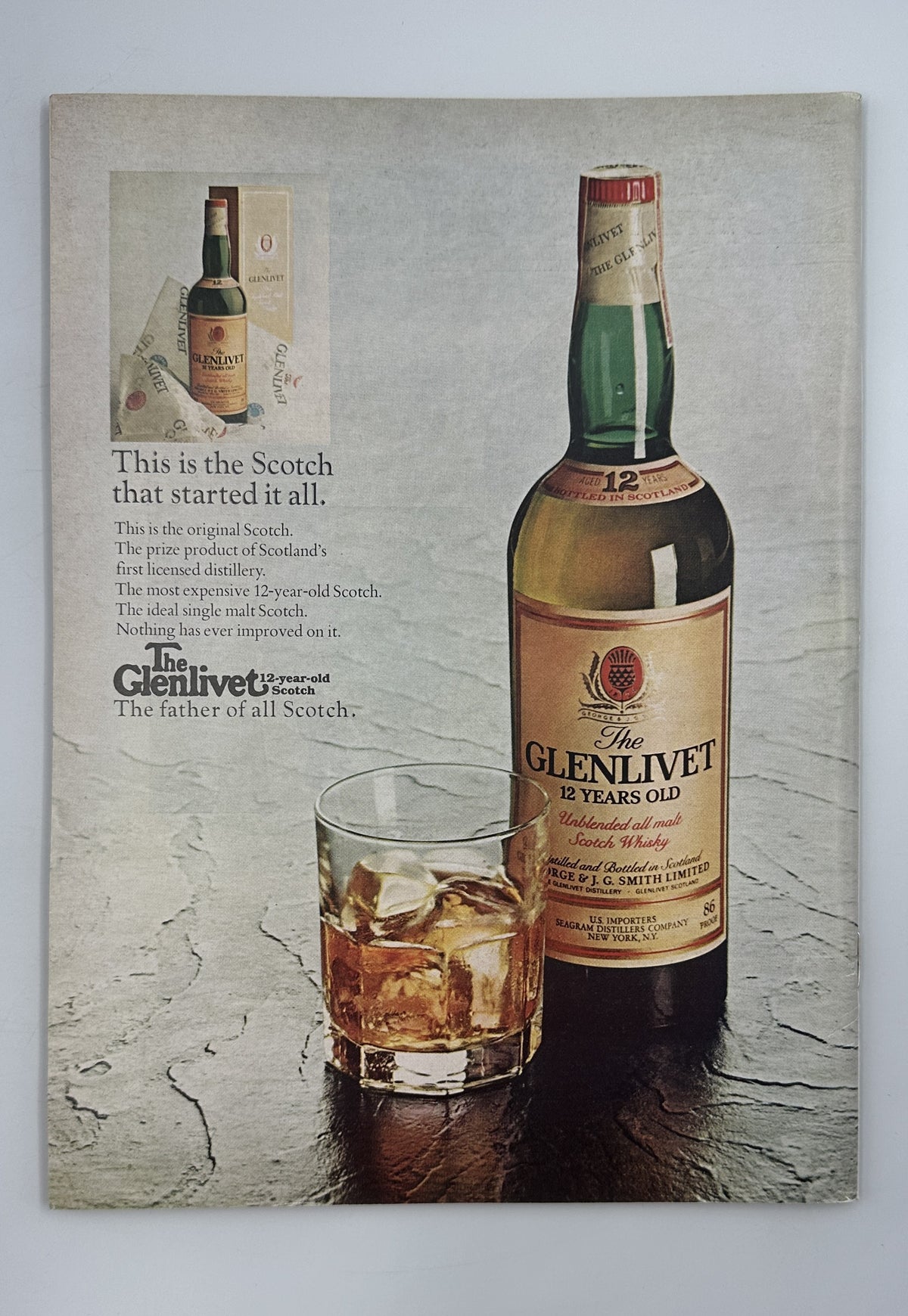 The New Yorker Magazine October 4, 1976 Bird Airplanes Travel Ronald Searle Cover VG, featuring a vintage Glenlivet 12-year-old Scotch whisky advertisement with a bottle and glass.