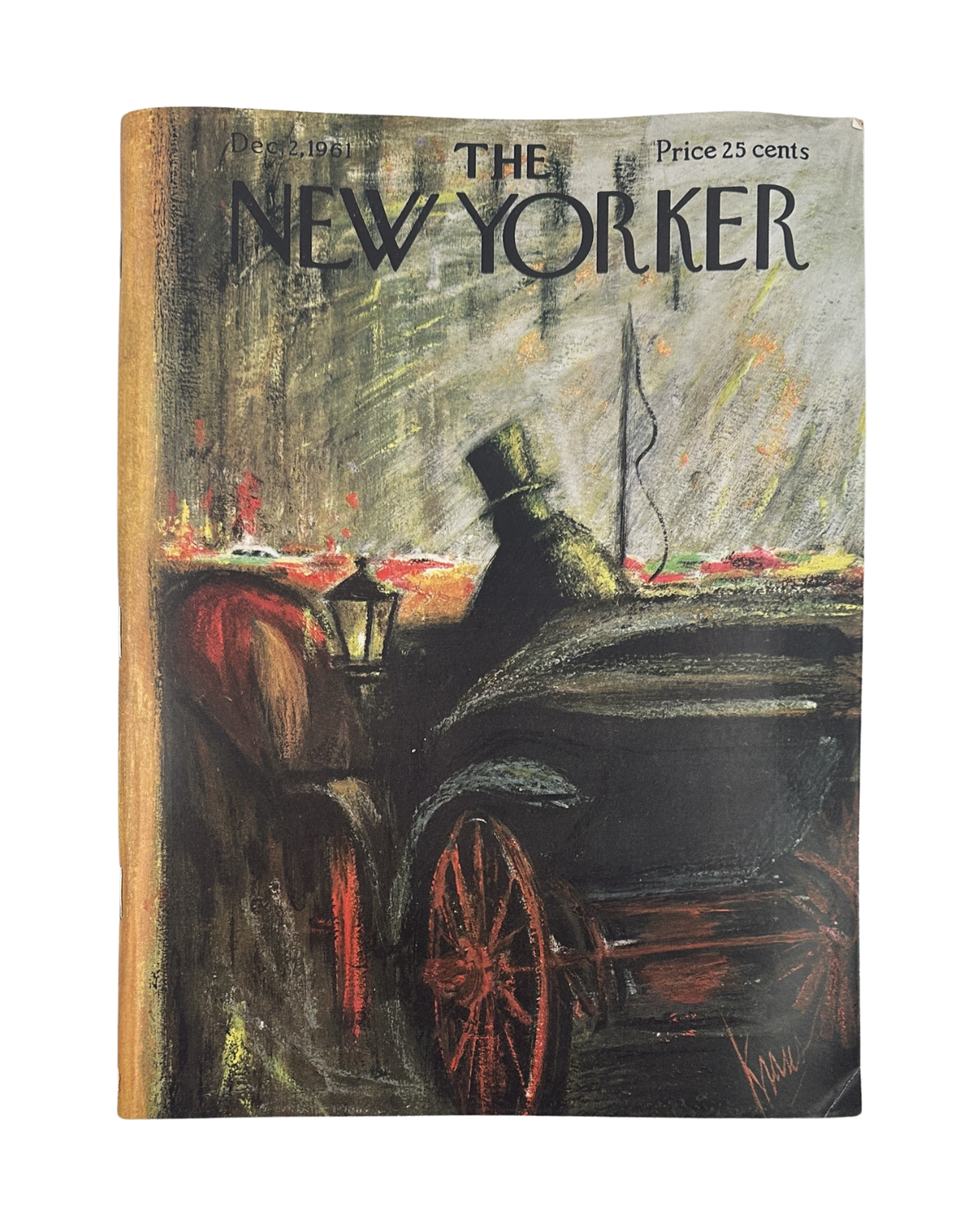 The New Yorker Magazine December 2, 1961 Horse Carriage Robert Kraus Cover
