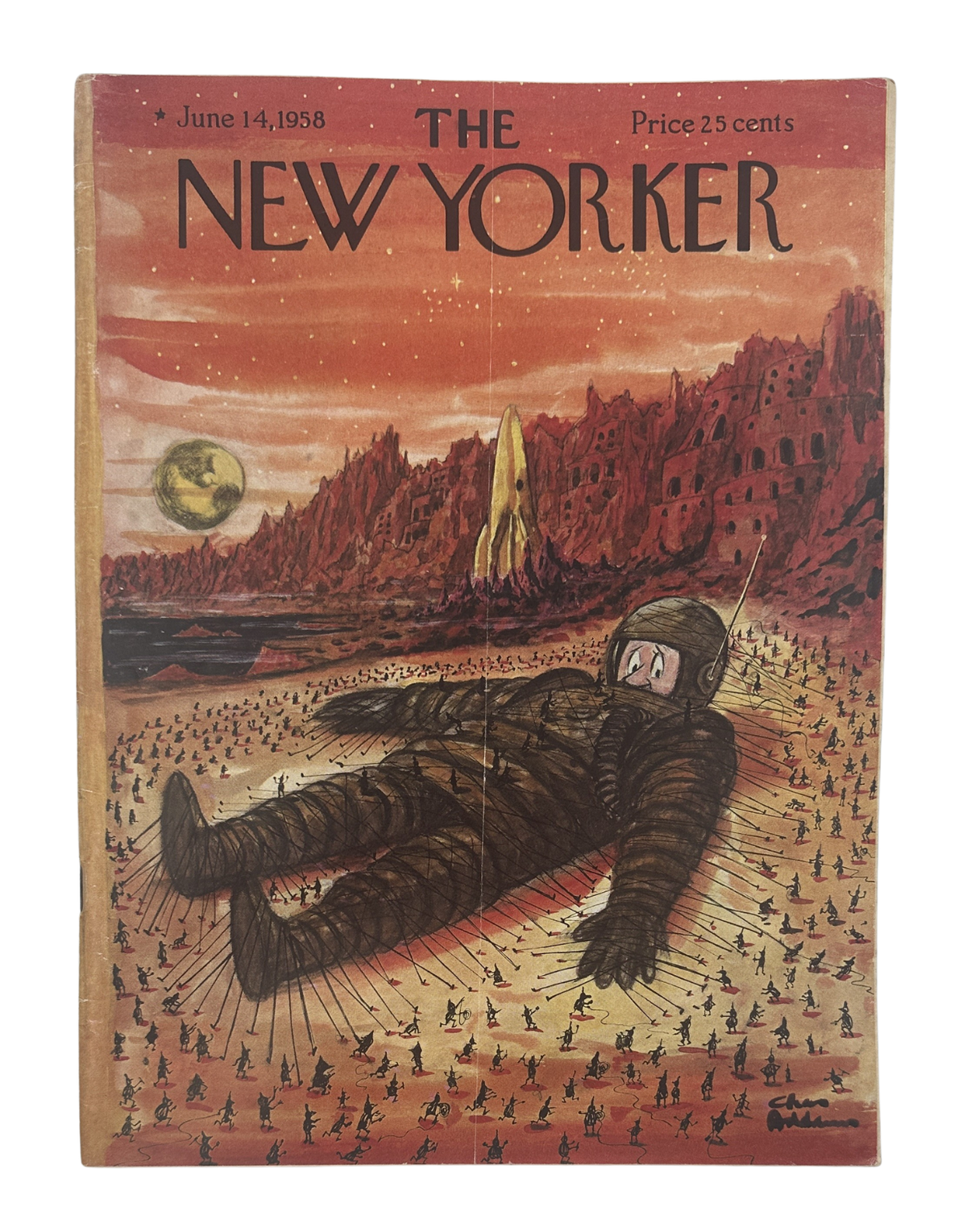 The New Yorker Magazine June 14, 1958 Space Astronaut Sci-Fi Charles Addams Cover