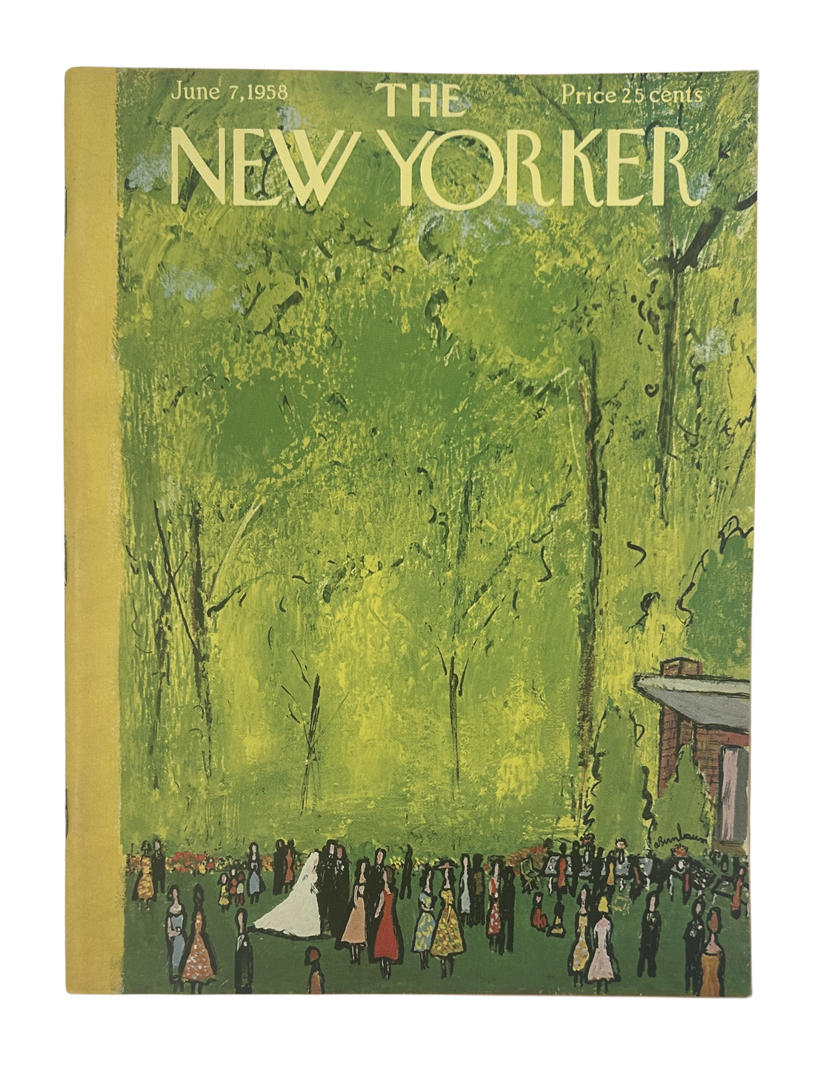The New Yorker Magazine June 7, 1958 Garden Wedding Abe Birnbaum Cover