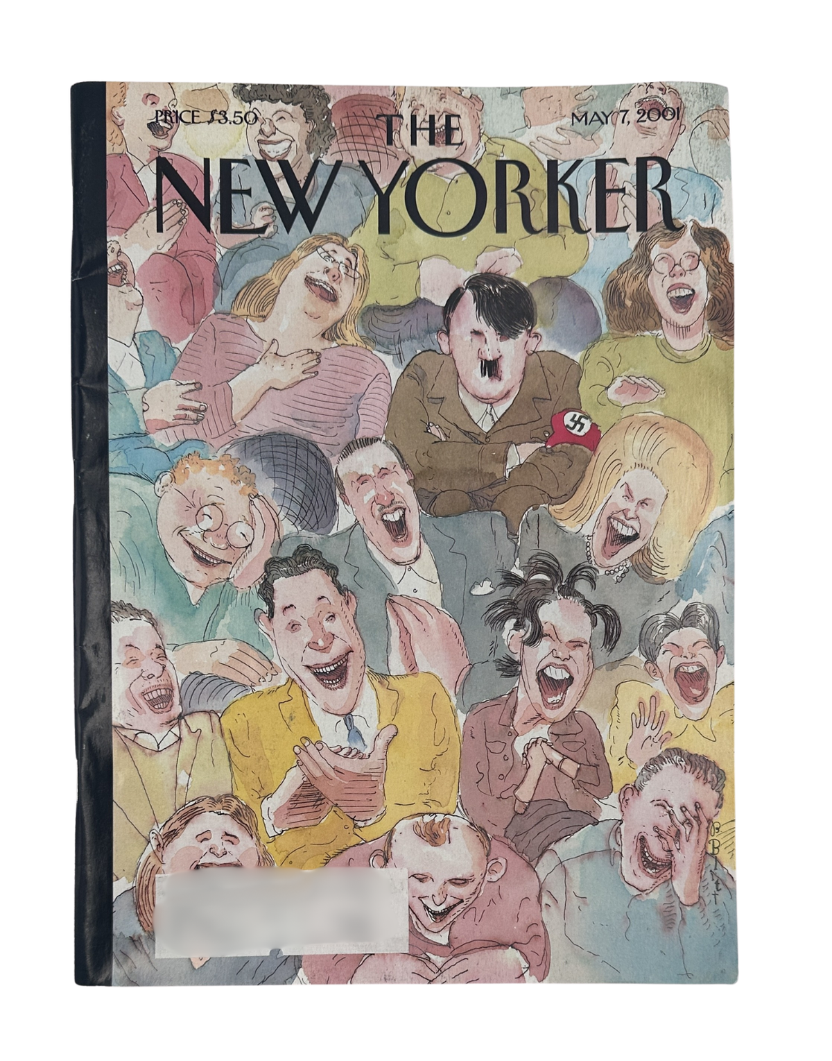 The New Yorker Magazine May 7, 2001 Laughing Crowd Broadway Barry Blitt Cover VG, featuring Barry Blitt’s illustrated laughing crowd cover titled “Furor on Broadway”
