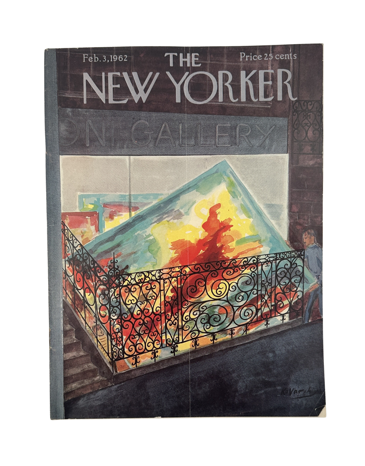 The New Yorker Magazine February 3, 1962 Art Gallery Painting Anatol Kovarsky Cover