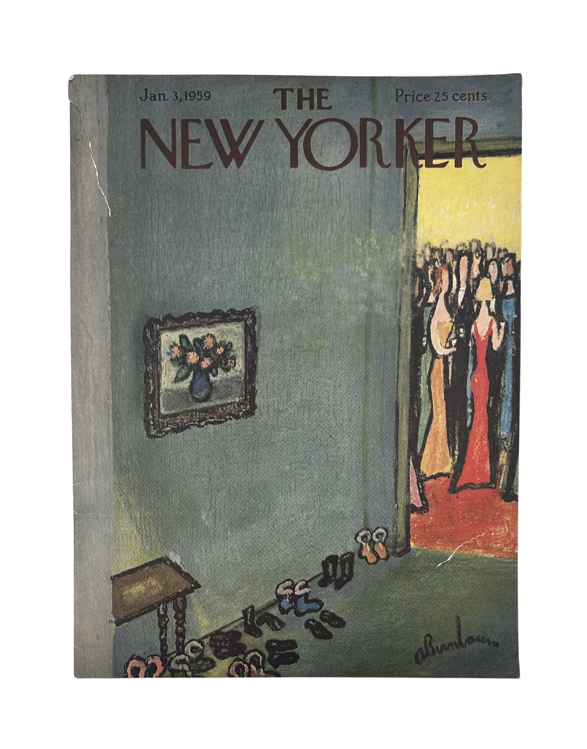 The New Yorker Magazine January 3, 1959 Party Cocktail Abe Birnbaum Cover